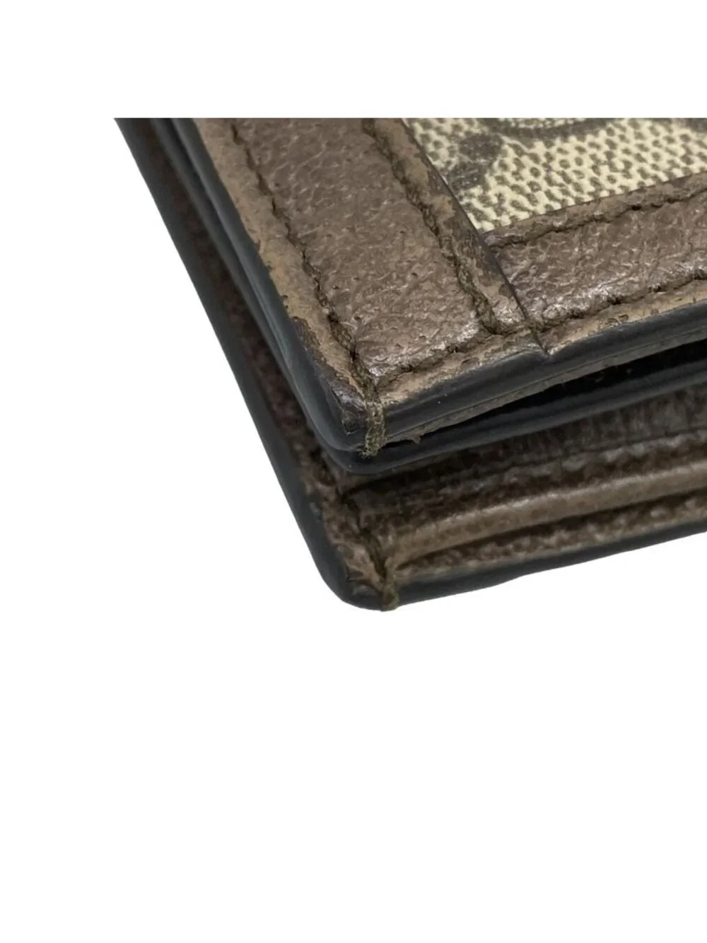 ★SOLD★ Gucci Bifold Wallet Ophidia Beige Ebony Dark Brown Leather - Picture 7 of 12